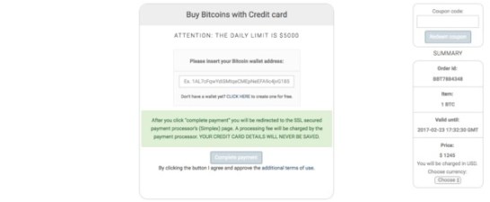 Buy bitcoin with credit card
