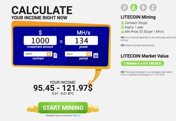 Bitcoin cloud mining