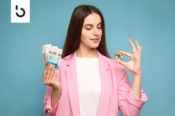 Woman holding cash