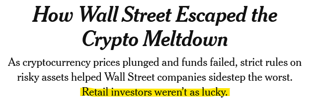 how wallstreet escaped crypto meltdown