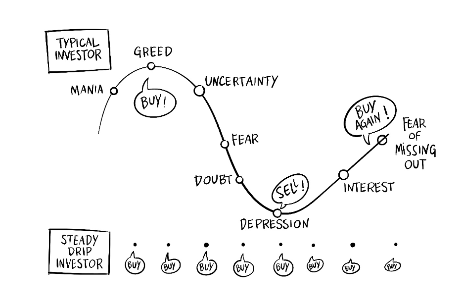 Typical investor vs steady drip investor