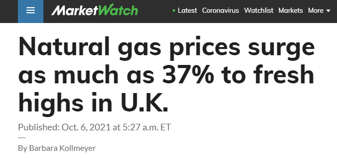 Natural gas prices surge